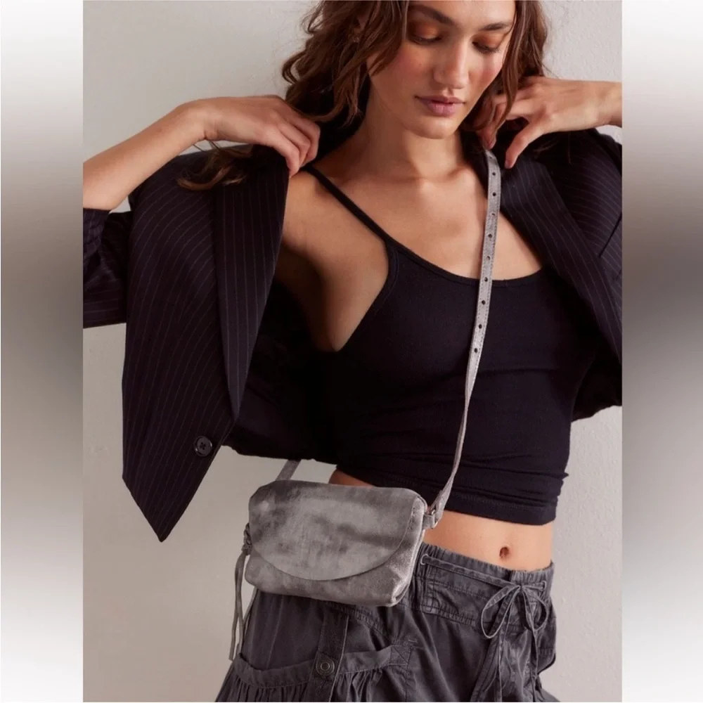 NWT We The Free Rider Pyrite Crossbody Smoke Silver